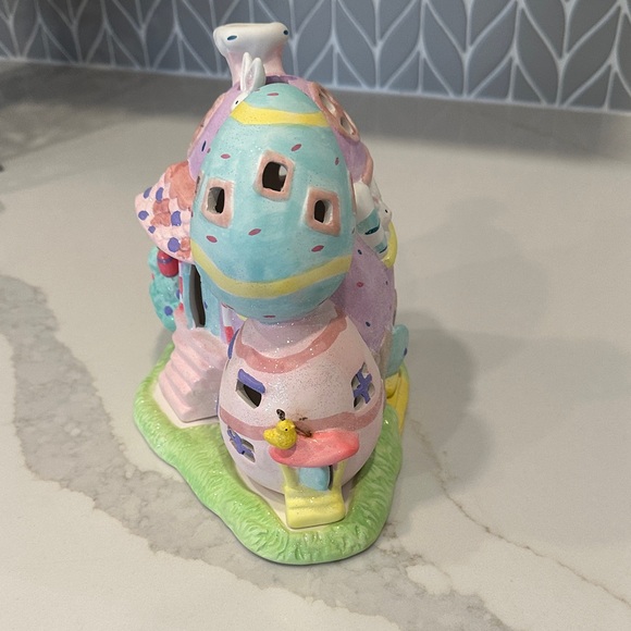 Colorful Easter Egg House Tea Light/Votive Decor EUC - Picture 3 of 8
